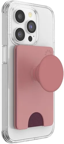 Miniatura 34 de Cartera para teléfono PopSockets con soporte expandible, tarjetero para teléfono - Rosa suave Rosa rubor