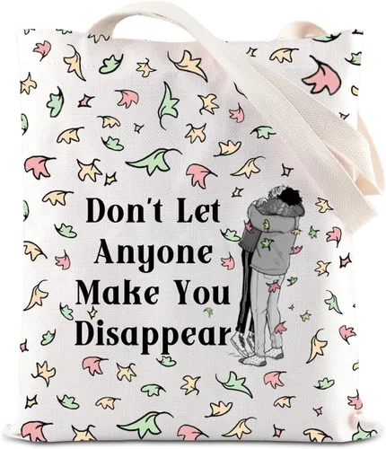 Miniatura 8 de FOTAP LGBTQ Gift Hi Hi Leaves Bolsa de maquillaje con tapón de corazón fases regalo inspirado en Spotify Regalo Regalo de Nick y Charlie, Blanco
