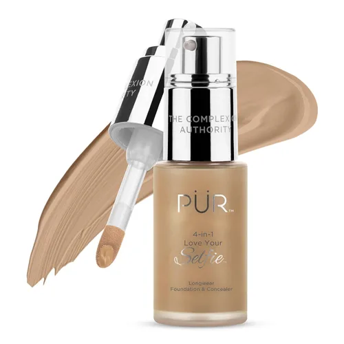 Miniatura 31 de PÜR MINERALS 4-in-1 Love Your Selfie Foundation & Concealer - Longwear Medium-to-Full Coverage Liquid Makeup Foundation with Hydrating Blend for