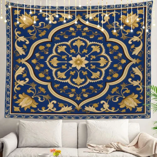 Miniatura 14 de Shrahala Circles Tapestry, Abstract Art With Various Circles Wall Hanging Hd Print Polyester Backdrop For Dorm Room Bedroom 30 X 40 In
