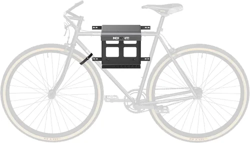 Miniatura 7 de Mount-It! Soporte de pared para bicicleta con estante y ganchos, soporte horizontal para interiores para garaje, hogar, ahorro de espacio, colgador