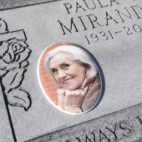 Imagen de cerámica personalizada para lápida, placa conmemorativa de foto de porcelana personalizada para lápidas, decoración de tumbas impermeable