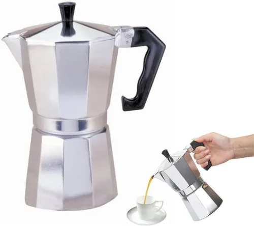 Miniatura 2 de Máquina para hacer café expreso original - Cafetera - Aluminio pulido de alta calidad - 3 tazas