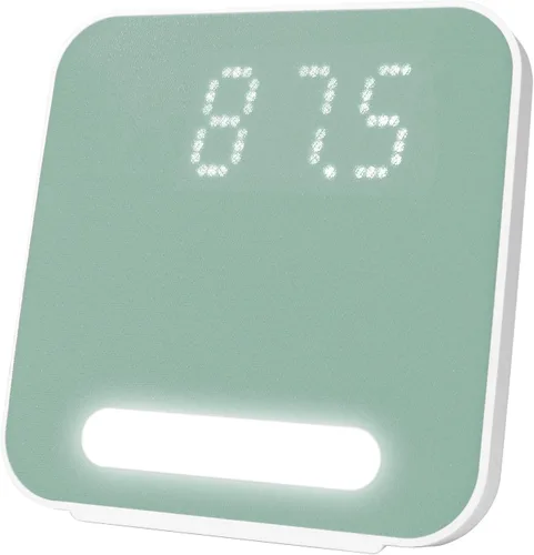 HANNLOMAX Radio despertador HX-152CR, radio PLL AM/FM, reloj digital con alarma dual, luz nocturna. (verde)