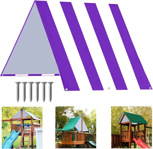 Miniatura 9 de ABCCANOPY Juego de lona de repuesto de 43 x 90 pulgadas para parques infantiles, pantallas de sombra (borgoña/blanco)