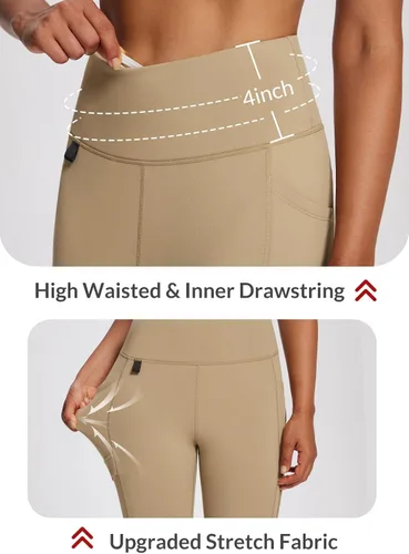 Miniatura 21 de baleaf Leggings con forro polar para mujer, impermeables, pantalones de senderismo de invierno, mallas térmicas para correr, bolsillos