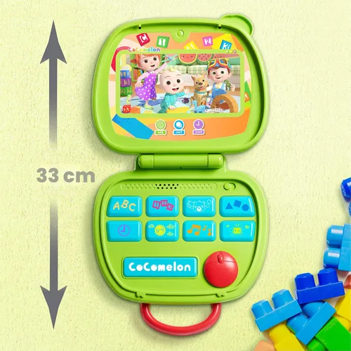 Miniatura 7 de CoComelon Just Play - Juguete para computadora portátil para niños, luces, sonidos y música, fomenta el reconocimiento de letras, números, formas