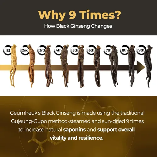 Miniatura 2 de GeumHeuk Extracto de ginseng negro coreano cada ginseng Plus. Bolsas de barra de 0.35 oz x 30. Apoyo inmunológico, refuerzo de energía, recuperación