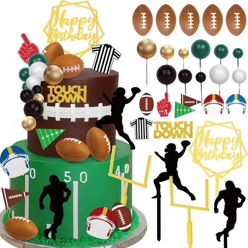 Miniatura 15 de Hooqict 26 piezas de decoraciones de pasteles de los años 80 y 90, decoraciones retro de los años 80 de hip hop con bolas de purpurina para cupcakes