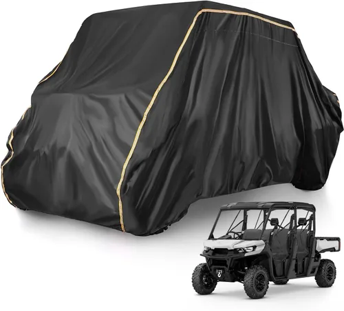 Miniatura 9 de KEMIMOTO Funda UTV 4 plazas 420D impermeable pequeña compatible con Polaris Ranger Crew 570 / Mule PRO-FXT PRO-DXT/John Deere Gator/Wolverine, 4-6