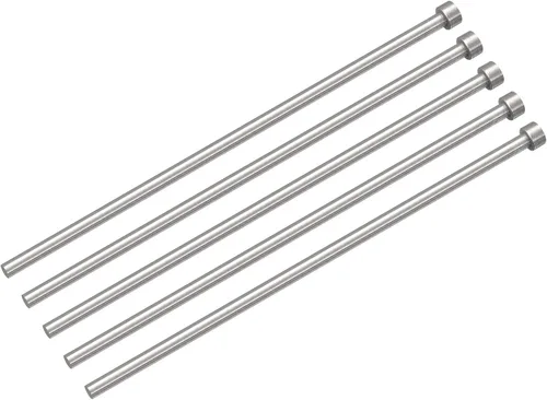 Miniatura 10 de uxcell Pasadores eyectores rectos, 0.118 in (1/8 ") de diámetro. Punzón de punta redonda de acero 65Mn 200 mm (8") de largo para mantenimiento