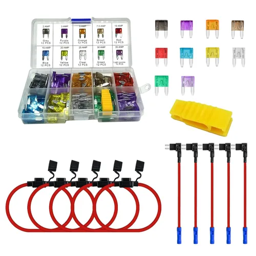 Miniatura 16 de MuHize Micro2 - Kit de grifos de fusibles – Paquete de 35 con fusibles de hoja de 5A a 30 A para automóvil, camión, SUV, RV 2 grifos Add-A-Circuit