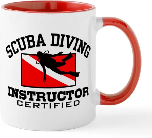Miniatura 53 de CafePress Scuba Flag Diver Taza de café de cerámica de 11 oz (11.0 fl oz)