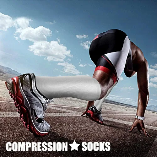 Miniatura 26 de CHARMKING - Calcetines de compresión para mujeres y hombres (3 pares), 15-20 mm Hg, el mejor apoyo para atletismo, running o ciclismo, mejora
