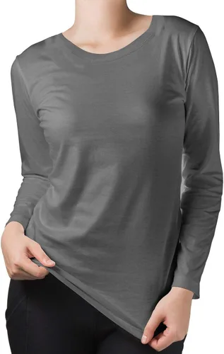 Miniatura 2 de BaHoki Essentials Camisetas de manga larga para ropa quirúrgica, gran pieza elástica y de capas