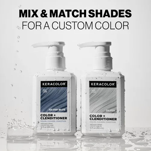 Miniatura 9 de Keracolor Color + Clenditioner 3-in-1 Color-Depositing Conditioner, Gently Cleanses & Conditions, Semi-Permanent Hair Color, 23 Shades, 12 Fl Oz