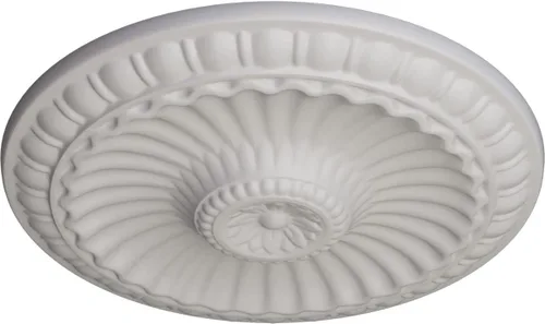 Miniatura 32 de Ekena Millwork CM11LI Medallón de techo Linus, 11 1/4"OD x 1 1/8"P 11 1/4", imprimado en fábrica Primed