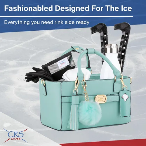 Miniatura 155 de CRS Cross Rink Side Tote. Ice Skating Accessory Bag-Figure Skating, Roller, Inline Skaters, Dance, Cheer.Organizes Guards Water Bottle Phone