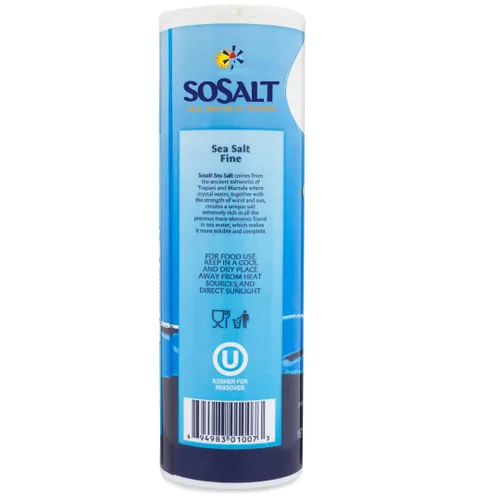 Miniatura 2 de SOSALT DAL MARE DI TRAPANI Sal marina fina, sal marina siciliana, coctelera, 750 gm (26.5 oz) SoSalt, Sal, recarga, sal marina mediterránea