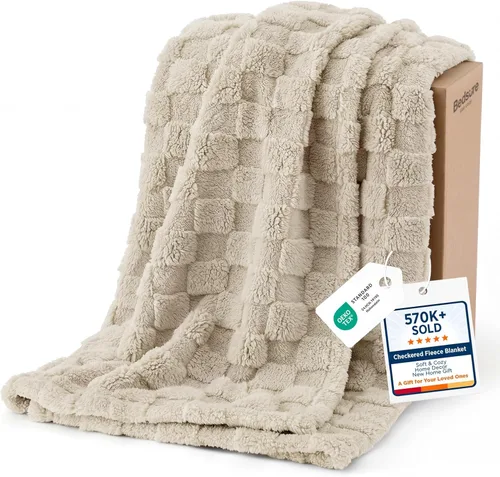 Miniatura 32 de Bedsure GentleSoft - Manta verde salvia para sofá, manta de forro polar a cuadros, regalos de Navidad para mujeres, hombres y niñas, bonita manta