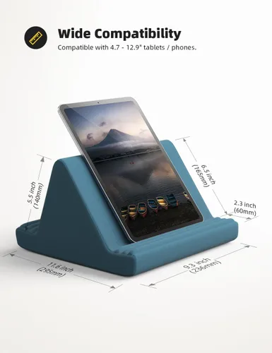 Miniatura 5 de Lamicall Soporte de Almohada para Tableta, Almohadilla Suave para el Regazo - Soporte Dock para Tableta para Cama con 6 Ángulos de Visualización