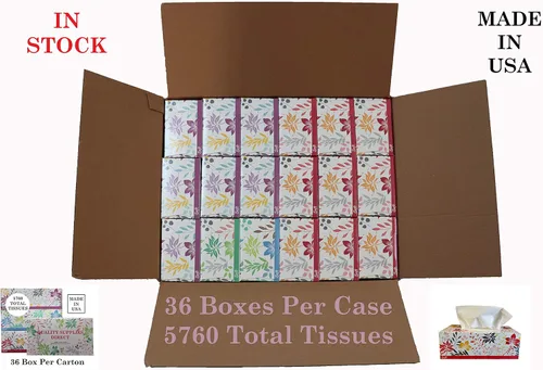 Miniatura 3 de Tejido facial de 2 capas, 5760 tejidos, 160 pañuelos por caja, 36 cajas por caja (tejido facial)