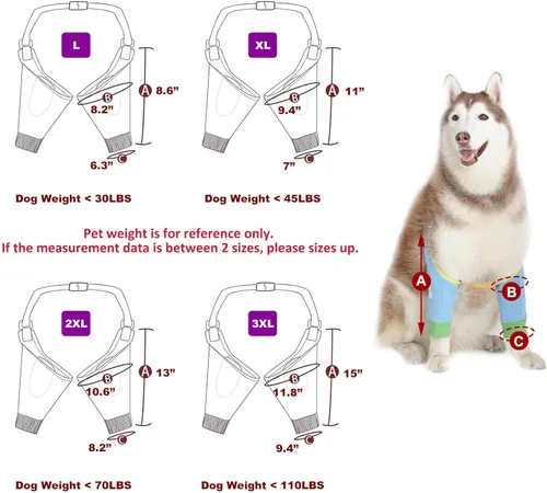 Miniatura 3 de Dog Recovery Sleeve with Paded, Dogs Front Leg Sleeves After Surgery, Elbow Protector for Small Medium Large Dogs, Puppy Joint Brace Prevent Licking