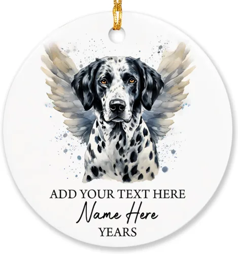 Miniatura 17 de Airedale Terrier - Adorno personalizado de alas de ángel para perro, regalo de pérdida de condolencias de mascotas, adorno de Navidad conmemorativo
