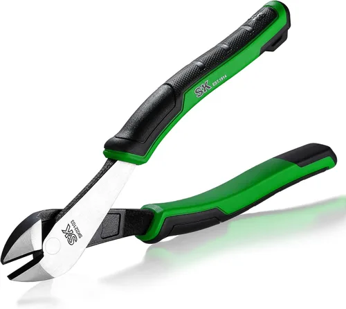 Miniatura 11 de SK Alicates de punta larga de 8 pulgadas, alicates de punta de aguja, acero de alto carbono, mango ergonómico antideslizante para un agarre cómodo