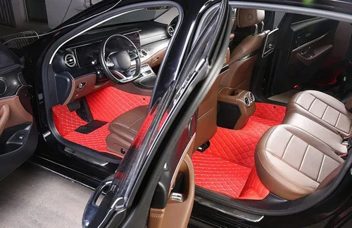 Miniatura 7 de Alfombrillas de cuero de lujo personalizadas para todo tipo de clima para el 99.99% de automóviles, SUV y camiones según el modelo automotriz Negro