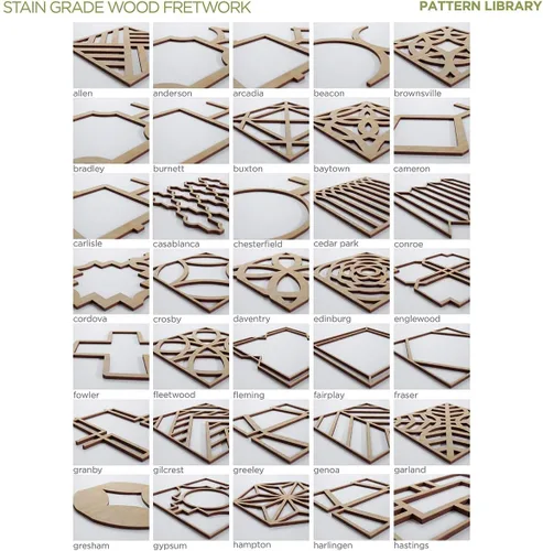 Miniatura 14 de 15 3/8"W X 15 3/8"H Medium Fairplay Decorativos Madera Calado Paneles De Pared, Abedul Birch
