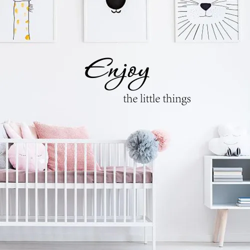 Miniatura 3 de Enjoy The Little Things - Calcomanías de vinilo para pared con texto en inglés "Enjoy The Little Things