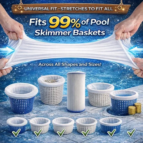 Miniatura 6 de Calcetines de skimmer de piscina Sukh - 40 piezas de calcetines de piscina para skimmer, filtro de limpieza que limpia los desechos y las hojas