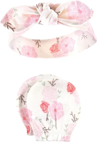 Miniatura 60 de Hudson Baby Conjunto de diadema de algodón y manoplas para rascar para bebé