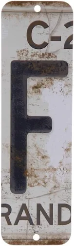 Miniatura 2 de Placa de matrícula retro antigua, alfabeto indiviidual, letras de pared con monograma de pared, con buzones de correo montados en la pared, Mancave
