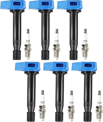 Miniatura 10 de Paquete de bobinas de encendido + bujías de iridio para Honda Odyssey 3.5L V6 1999-2010, Accord 3.0L V6 2000-2002, para Acura TL 3.2L V6 1999-2003