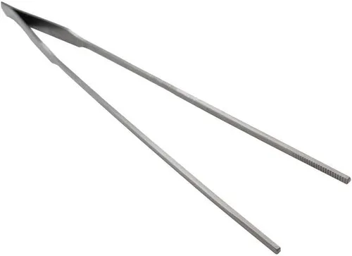 Miniatura 4 de LGEGE 2 pinzas rectas y curvadas de acero inoxidable de mango largo para jardín, cocina, interior y exterior