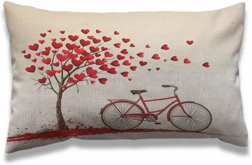 Miniatura 26 de AOYEGO Funda de almohada de cuadros rojos y verdes de 12 x 20 pulgadas, fundas de almohada rectangulares de algodón y lino para decoración