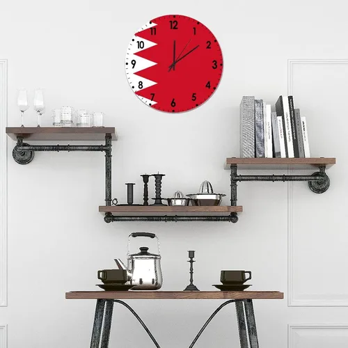 Miniatura 859 de Cheyan Reloj de pared con bandera de Canadá de 12 pulgadas, silencioso, sin tictac, de PVC, funciona con pilas, reloj redondo decorativo, regalo