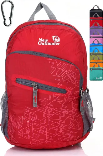 Miniatura 18 de Outlander 20L/33L - Mochila de día de senderismo de viaje ligera empacable más duradera (rojo oscuro, 20L)