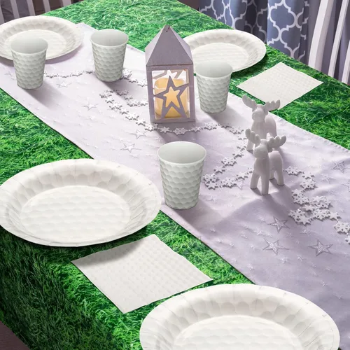 Miniatura 6 de Zubebe 170 piezas de decoraciones de fiesta de golf, decoraciones de primer cumpleaños, platos de golf y servilletas, suministros de fiesta, juego