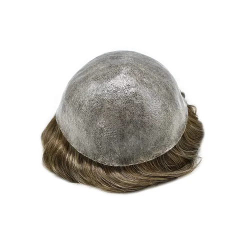 Miniatura 6 de Hair Toupee para hombres Sistema de reemplazo de pelo completo Poly pieza de pelo para hombre Toupee Durable Europeo Sistema de cabello humano #420