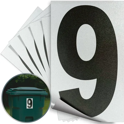 Miniatura 81 de iSYFIX Calcomanías de vinilo negro número 0 (Zero) – Paquete de 6 calcomanías de 1.5 pulgadas – Calcomanías de alta calidad, fondo reflectante