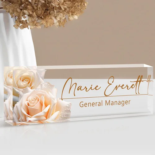 Miniatura 39 de Placa de nombre personalizada para escritorio Placa de nombre de escritorio personalizada Regalos personalizados de agradecimiento para jefe