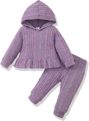 Miniatura 7 de Renotemy Conjunto de ropa para bebé recién nacida, para otoño e invierno, manga larga, pantalones, lindo conjunto de ropa para bebé niña