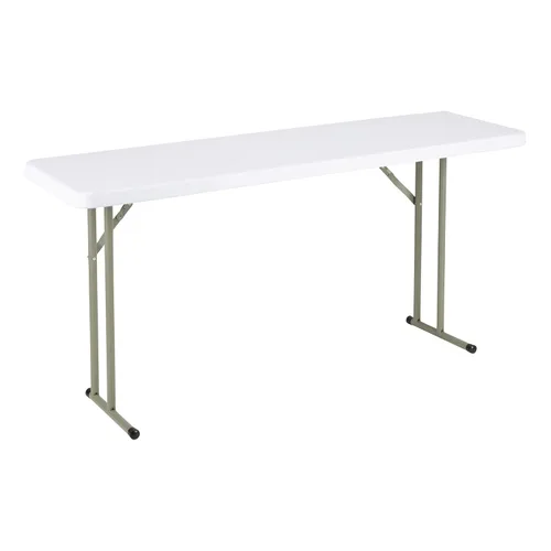 Norwood Commercial Furniture Mesa de entrenamiento plegable para interiores y exteriores, de 5 pies, rectangular, de plástico moldeado por soplado,