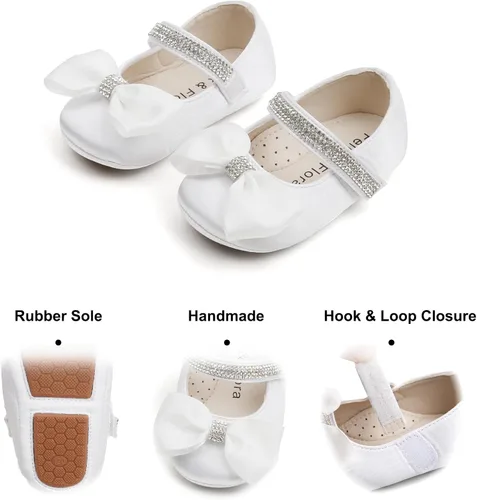 Miniatura 67 de Felix & Flora Zapatos de bebé de suela suave - Zapatos de bebé para caminar, mocasines, suela de goma, zapatos de cuna