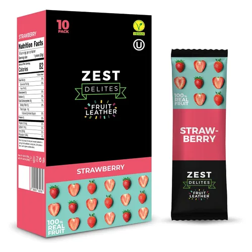 Miniatura 12 de Barras de fruta seca de Zest Delites, aperitivos de cuero de fruta, paquete de aperitivos saludables para adultos y niños, Lavashak, vegano, tiras