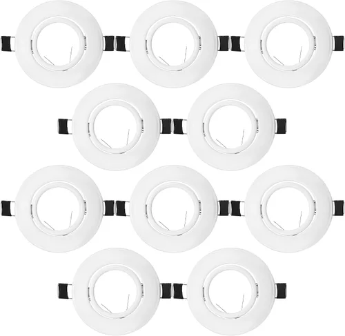 MR16 - Lámpara giratoria empotrada halógena LED, soporte de montaje LED, soporte de bombilla para cocina, baño, debajo del gabinete, carcasa de