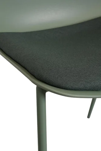 Miniatura 9 de 2xhome Silla moderna de cocina y comedor Cojín acolchado de tela Patas de metal y asiento de plástico sin brazos Oficina Interior Patio Café